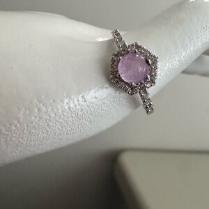 BP Purple Gemstone Silver Ring